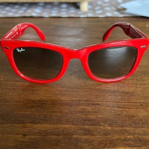 Red Ray Bans sunglasses